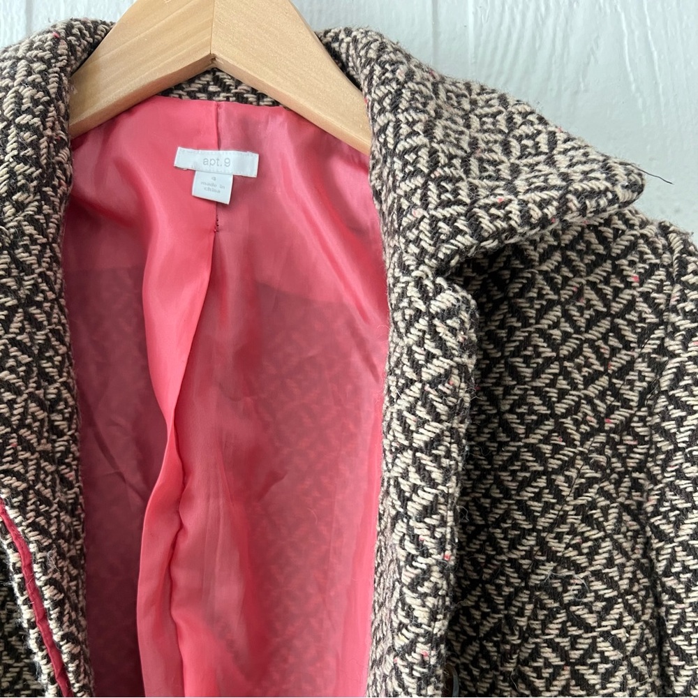 Apt. 9 Patterned Coat with Pink Lining - Picture 4 of 5